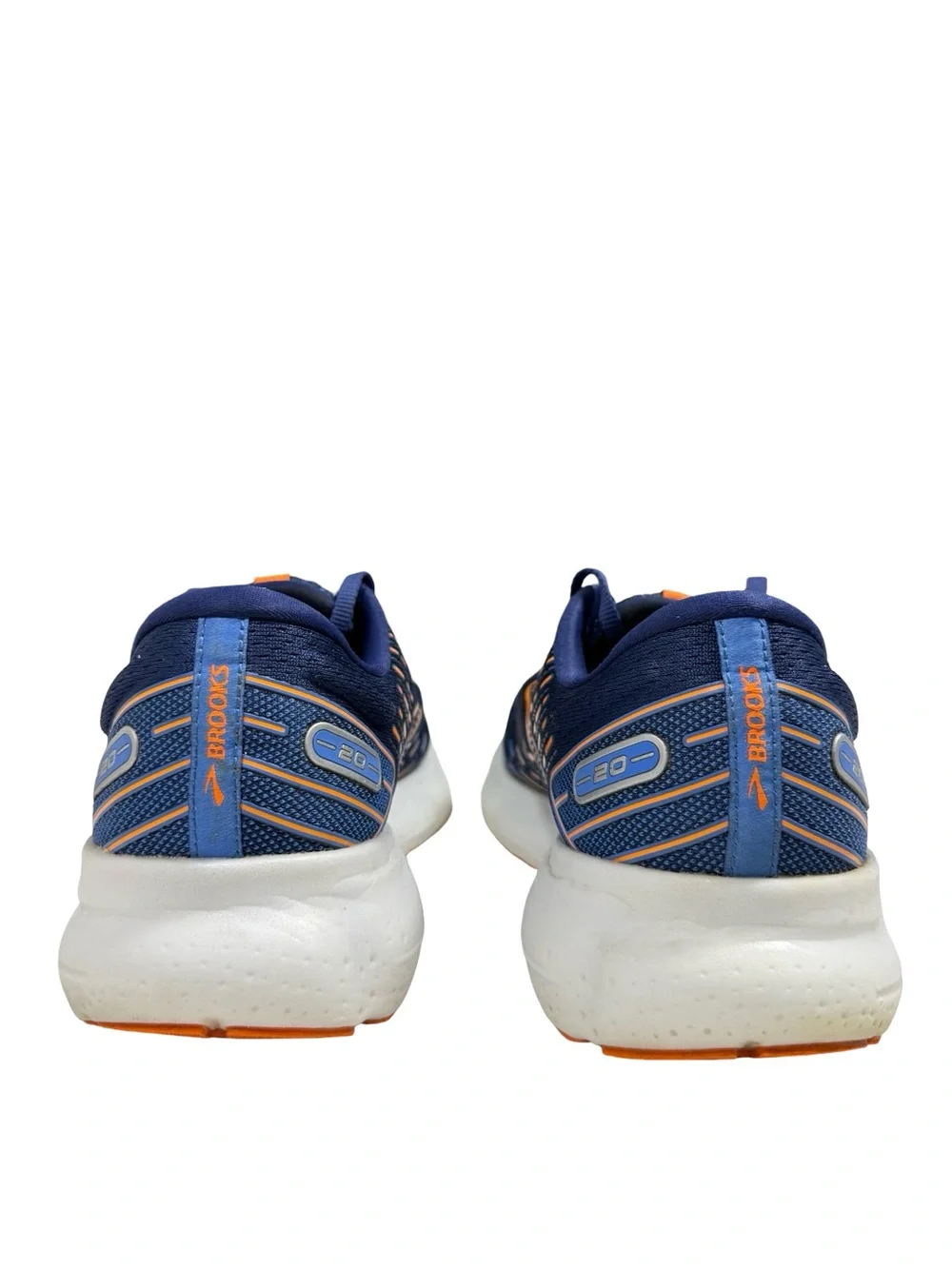 Brooks Glycerin 20 Mens 10 D Blue Orange Cushioned Running Shoes 1103821D444